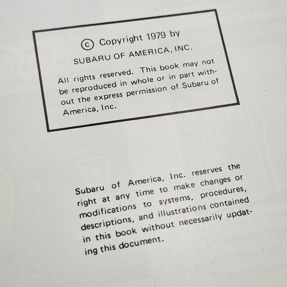 Subaru 1979 Service Training Manual Carburetor Theory Operation Servicing - Picture 3 of 3
